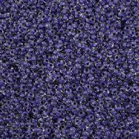 22 Grams of 8/0 Purple Terra Intensive Lined Crystal Seed Beads