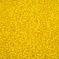 22 Grams of 8/0 Yellow Terra Intensive Lined Crystal Seed Beads