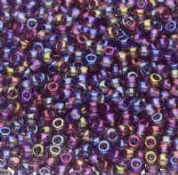 50g 8/0 Transparent Amethyst AB Seed Beads