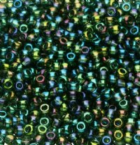 50g 8/0 Transparent Green AB Seed Beads