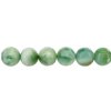1, 15 Inch Strand 6 to 6.5mm Round Green Angelite Beads