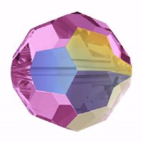 10 4mm Round Swarovski Amethyst AB