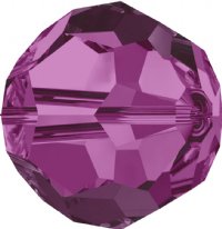 10 4mm Round Fuchsia Swarovski Beads