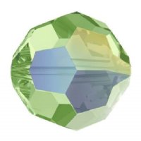 10 4mm Round Swarovski Peridot AB