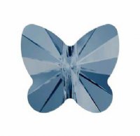 1 8mm Denim Blue Swarovski Butterfly Bead