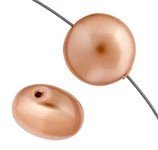 1, 14mm Rose Gold Swarovski Coin Pearl Bead