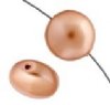 1, 14mm Rose Gold Swarovski Coin Pearl Bead