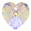 1 10mm Crystal AB Swarovski Heart