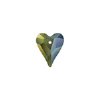 1 12mm Iridescent Green Swarovski Wild Heart Pendant