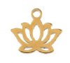 Pack of 6, 10x9mm Gold Sweet & Petite Water Lily / Lotus Charms