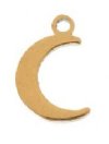 Pack of 6, 7.5x9.5mm Gold Sweet & Petite Crescent Moon Charms