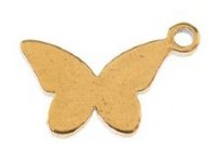 Pack of 6, 7.9x9.9mm Gold Sweet & Petite Butterfly Charms