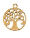 Pack of 6, 8.9x9.7mm Gold Sweet & Petite Tree of Life Charms