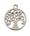 Pack of 10, 8.9x9.7mm Silver Sweet & Petite Tree of Life Charms