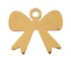 Pack of 6, 9.1x10mm Gold Sweet & Petite Bow Charms