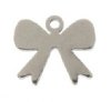 Pack of 10, 9.1x10mm Silver Sweet & Petite Bow Charms