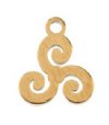 Pack of 6, 9.8x8.7mm Gold Sweet & Petite Triskele Charms