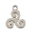 Pack of 10, 9.8x8.7mm Silver Sweet & Petite Triskele Charms