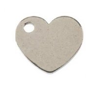 Pack of 10, 9x9.1mm Silver Sweet & Petite Heart Charms