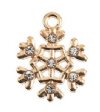 1, 18x14mm Gold Sweet & Petite Snowflake Holiday Charm