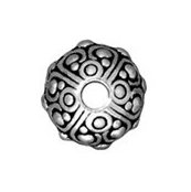 1 7.5x10mm TierraCast Antique Silver Oasis Rondelle Bead