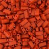 TLHC-2315 5.2 Grams Opaque Matte Dark Orange Half Cut Two Hole Miyuki Tila Beads