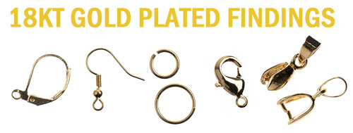 18KT Gold Plate Findings