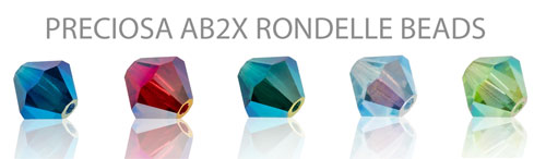 AB2X Preciosa Bicone Beads